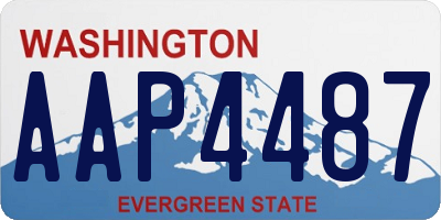 WA license plate AAP4487