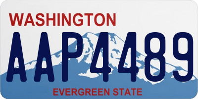 WA license plate AAP4489