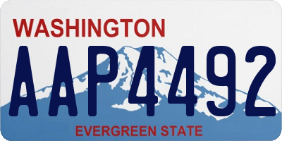 WA license plate AAP4492