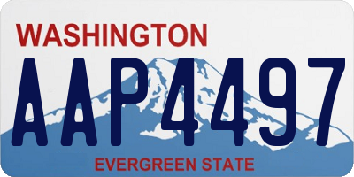 WA license plate AAP4497