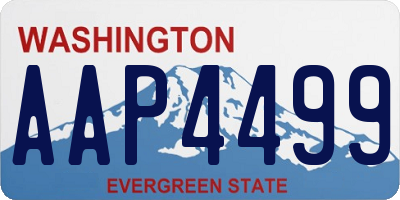 WA license plate AAP4499
