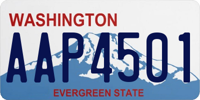 WA license plate AAP4501