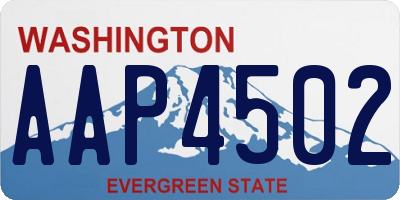 WA license plate AAP4502