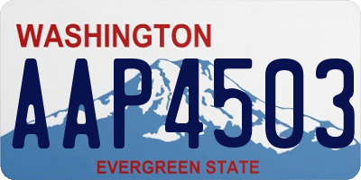WA license plate AAP4503
