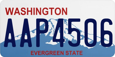 WA license plate AAP4506