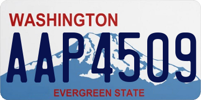 WA license plate AAP4509