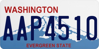 WA license plate AAP4510