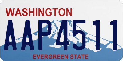 WA license plate AAP4511