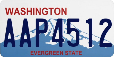 WA license plate AAP4512