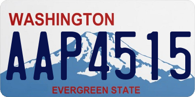 WA license plate AAP4515