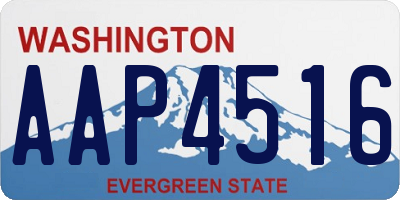 WA license plate AAP4516
