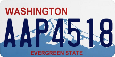 WA license plate AAP4518