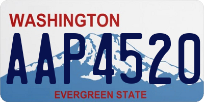 WA license plate AAP4520