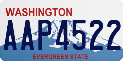 WA license plate AAP4522