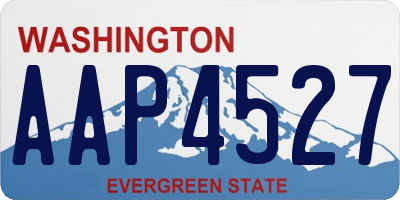 WA license plate AAP4527