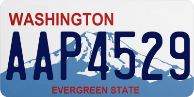 WA license plate AAP4529