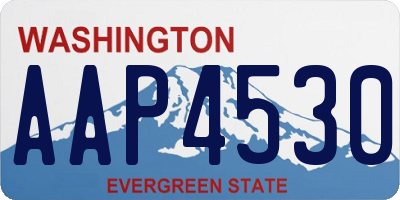 WA license plate AAP4530