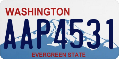 WA license plate AAP4531