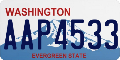 WA license plate AAP4533