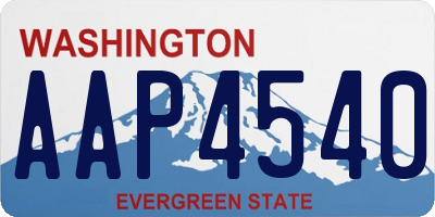 WA license plate AAP4540