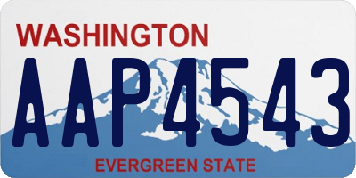 WA license plate AAP4543