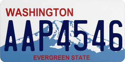 WA license plate AAP4546