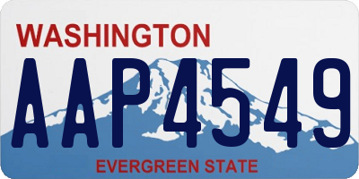 WA license plate AAP4549
