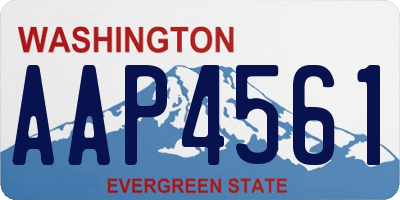 WA license plate AAP4561