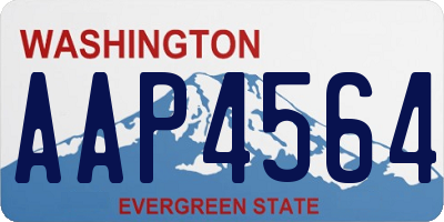 WA license plate AAP4564