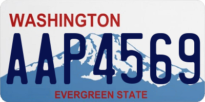 WA license plate AAP4569