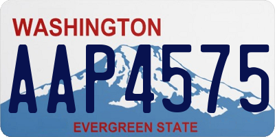 WA license plate AAP4575