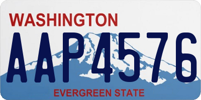 WA license plate AAP4576