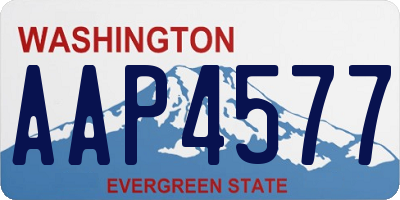 WA license plate AAP4577