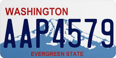 WA license plate AAP4579