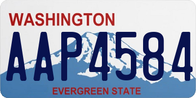 WA license plate AAP4584