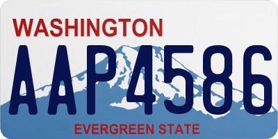 WA license plate AAP4586