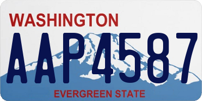 WA license plate AAP4587