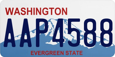 WA license plate AAP4588