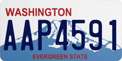 WA license plate AAP4591