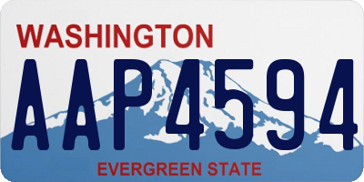 WA license plate AAP4594
