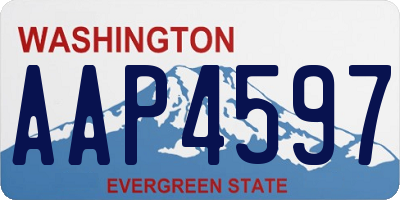 WA license plate AAP4597