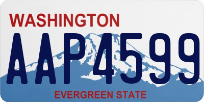 WA license plate AAP4599