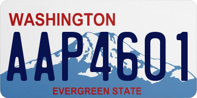 WA license plate AAP4601