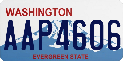 WA license plate AAP4606