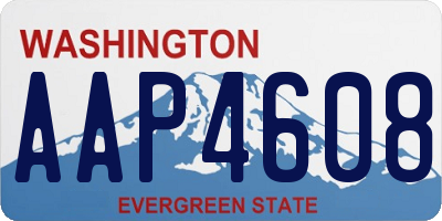 WA license plate AAP4608