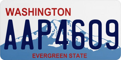 WA license plate AAP4609