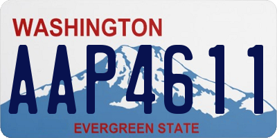 WA license plate AAP4611
