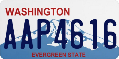WA license plate AAP4616