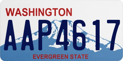 WA license plate AAP4617
