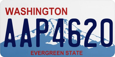 WA license plate AAP4620